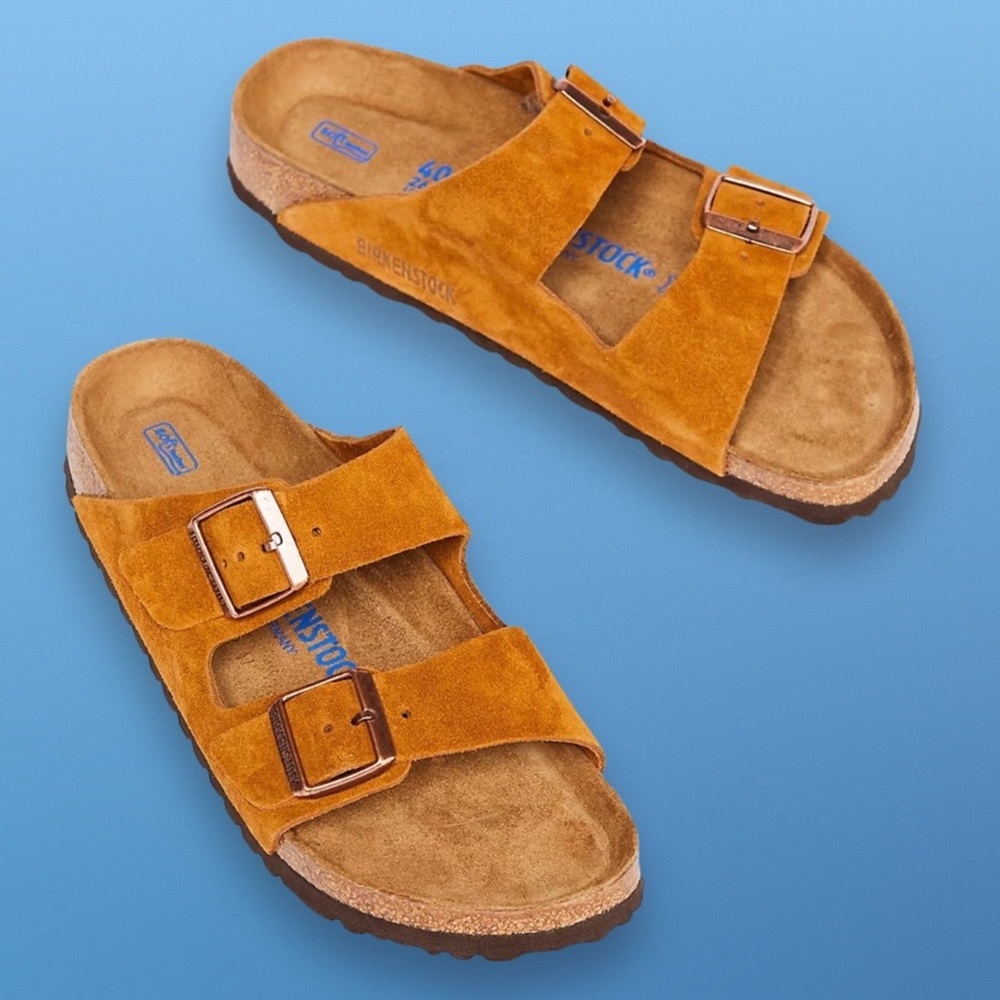 Women’s size 41/10.5 Suede Arizona Soft Footbed Birkenstock Sandals in Mink